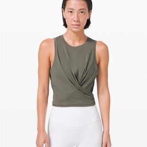 Lululemon Time to Restore Tank in Grey Sage
